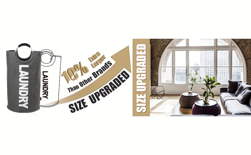 Large Laundry Basket With Foldable Laundry Bag, Independent High Hanger, Foldable Laundry Box, Waterproof Laundry Basket