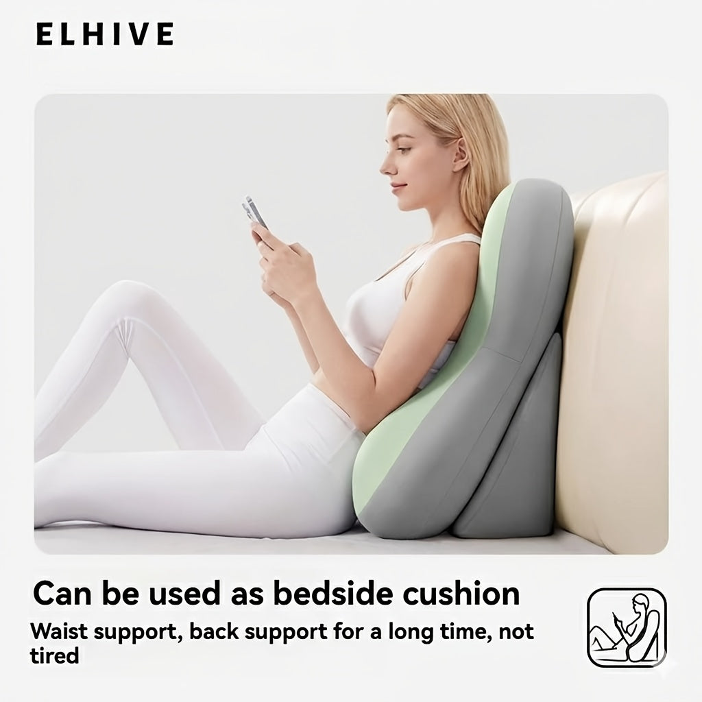 Ergonomic Bed Wedge Pillow, Adjustable Memory Foam Backrest for Reading, 2pcs Split Design Support Pillow for Sitting Up in Bed, Non-Slip Lumbar & Neck Cushion for Home Office & Relaxing