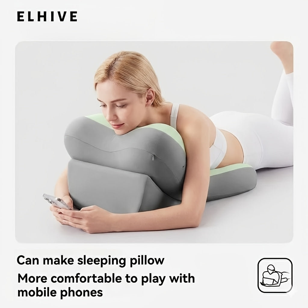 Ergonomic Bed Wedge Pillow, Adjustable Memory Foam Backrest for Reading, 2pcs Split Design Support Pillow for Sitting Up in Bed, Non-Slip Lumbar & Neck Cushion for Home Office & Relaxing