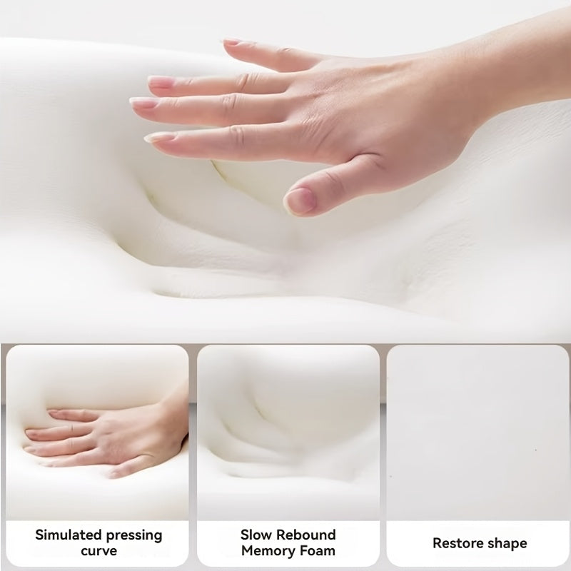 Ergonomic Bed Wedge Pillow, Adjustable Memory Foam Backrest for Reading, 2pcs Split Design Support Pillow for Sitting Up in Bed, Non-Slip Lumbar & Neck Cushion for Home Office & Relaxing