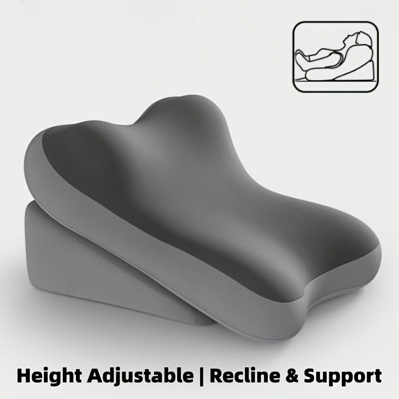 Ergonomic Bed Wedge Pillow, Adjustable Memory Foam Backrest for Reading, 2pcs Split Design Support Pillow for Sitting Up in Bed, Non-Slip Lumbar & Neck Cushion for Home Office & Relaxing