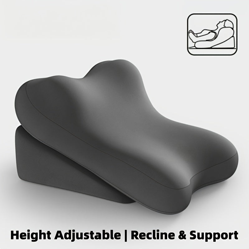 Ergonomic Bed Wedge Pillow, Adjustable Memory Foam Backrest for Reading, 2pcs Split Design Support Pillow for Sitting Up in Bed, Non-Slip Lumbar & Neck Cushion for Home Office & Relaxing